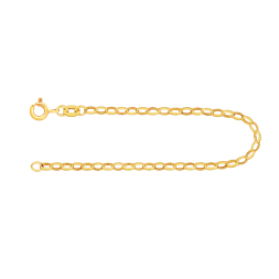 Armband als Erbskette in Gelbgold 585 / 14K, 19 cm lang, 2.5 mm breit, Gewicht ca. 3.4 g.