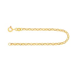 Armband als Erbskette in Gelbgold 585 / 14K, 21 cm lang, 2,5 mm breit, Gewicht ca. 4.1 g.
