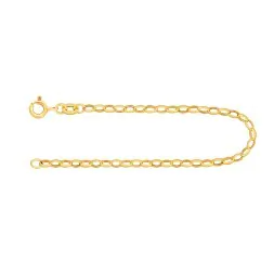 Armband als Erbskette in Gelbgold 585 / 14 K, 22 cm lang, 2,5mm breit, Gewicht ca. 3.9 g.