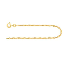 Armband als Singapurkette in Gelbgold 585 / 14K, 19 cm lang, 1.8 mm breit, Gewicht ca. 1.3 g.