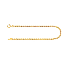 Armband als Kordelkette hohl Leichtversion in Gelbgold 333 / 8K, 18,5 cm lang, 3,3 mm breit, Gewicht ca. 2.1 g.