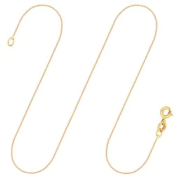 Goldkette als Ankerkette rund in Gelbgold 333 / 8K, 45 cm lang, 0,8 mm Breit, Gewicht ca. 0.8 g.