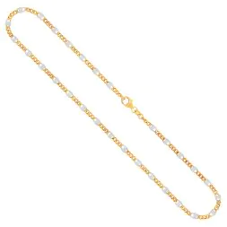Goldkette als Panzerstegkette in Gelbgold 333 / 8K, 45 cm lang, 3,1 mm breit, Gewicht ca. 4.2 g.