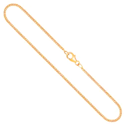 Goldkette als Panzerkette flach in Gelbgold 750 / 18K, 38 cm lang, 1,7 mm breit, Gewicht ca. 4.7 g.