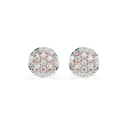 0,30 Karat Diamant Ohrstecker mit 40 echten Diamanten, Rotgold 585 / 14K