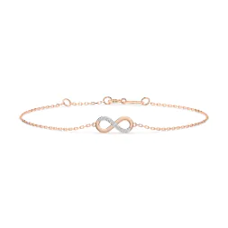 Goldarmband als Ankerkette mit 0,05 Karat Diamanten, Rotgold 585 / 14 Karat