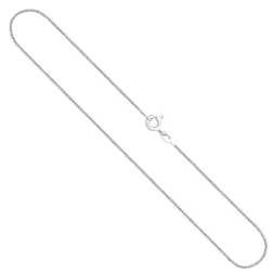 Goldkette als Schlangenkette diamantiert in Weißgold 585 / 14K, 60 cm lang, 0,9 mm breit, Gewicht ca. 5.7 g.