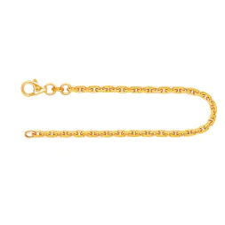 Armband als Ankerkette diamantiert in Gelbgold 750 / 18K, 21 cm lang, 2,5 mm breit, Gewicht ca. 8.4 g.