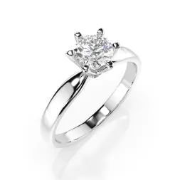 0,40 Karat Diamant Verlobungsring mit 1 Diamanten, Weißgold 585 / 14K