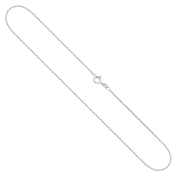 Goldkette als Ankerkette diamantiert in Weißgold 585 / 14K, 38 cm lang, 1,3 mm breit, Gewicht ca. 2.4 g.