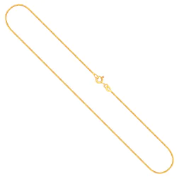 Goldkette als Schlangenkette in Gelbgold 585 / 14K, 60 cm lang, 1,1 mm breit, Gewicht ca. 6.4 g.