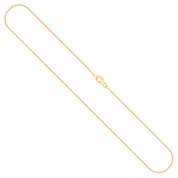 Goldkette als Schlangenkette in Gelbgold 750 / 18K, 40 cm lang, 0,8 mm breit, Gewicht ca. 2.7 g.
