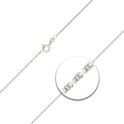 Ankerkette diamantiert Weißgold 