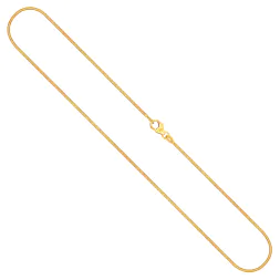 Goldkette als Schlangenkette diamantiert in Gelbgold 585 / 14K, 50 cm lang, 1 mm breit, Gewicht ca. 5.9 g.