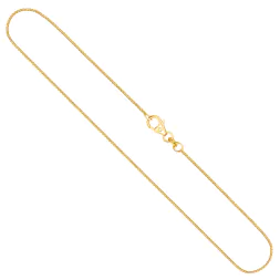 Goldkette als Venezianerkette in Gelbgold 585 / 14K, 60 cm lang, 0.8 mm breit, Gewicht ca. 3.1 g.