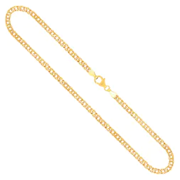 Goldkette als Zwillingspanzerkette in Gelbgold 333 / 8K, 50 cm lang, 3,9 mm breit, Gewicht ca. 9.2 g.
