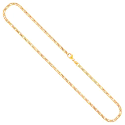 Goldkette als Tigeraugenkette hohl in Gelbgold 333 / 8K, 55 cm lang, 2,5 mm breit, Gewicht ca. 3.2 g.