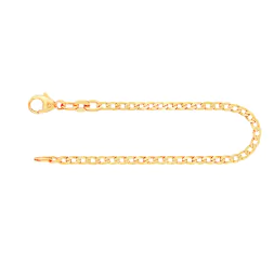 Armband als Panzerkette weit in Gelbgold 585 / 14K, 18.5 cm lang, 2,1 mm breit, Gewicht ca. 2.1 g.