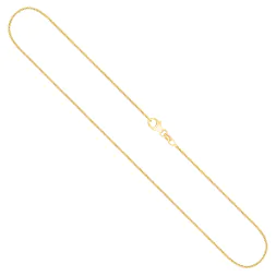 Goldkette als Panzerkette flach in Gelbgold 585 / 14K, 38 cm lang, 1,1 mm breit, Gewicht ca. 1.6 g.