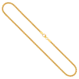 Goldkette als Zopfkette in Gelbgold 375 / 9K, 50 cm lang, 2,5 mm breit, Gewicht ca. 10.6 g.