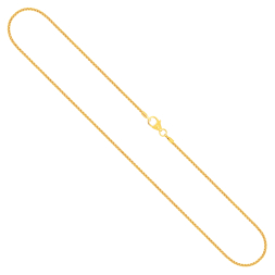 Goldkette als Zopfkette in Gelbgold 585 / 14 Karat, 75 cm lang, 1.3 mm breit, Gewicht ca. 5 g.