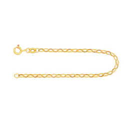 Armband als Erbskette in Gelbgold 585 / 14K, 21 cm lang, 2,5 mm breit, Gewicht ca. 4.1 g.