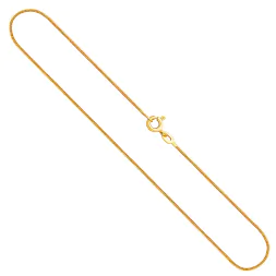 Goldkette als Schlangenkette diamantiert in Gelbgold 333 / 8K, 50 cm lang, 0,9 mm breit, Gewicht ca. 3.6 g.