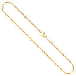 Goldkette als Venezianerkette in Gelbgold 750 / 18K, 55 cm lang, 1,2 mm breit, Gewicht ca. 6.6 g.