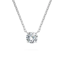 0,15 Karat Diamant Anhänger Weißgold 585 (14K) mit Goldkette für Damen