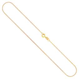 Goldkette als Panzerkette flach in Gelbgold 333 / 8K, 34 cm 1,1 mm breit, Gewicht ca. 1.1 g.
