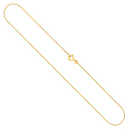 Goldkette als Schlangenkette diamantiert in Gelbgold 375 / 9K, 50 cm lang, 0,8 mm breit, Gewicht ca. 3 g.