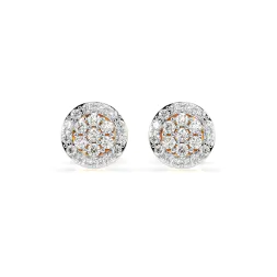 0,30 Karat Diamant Ohrstecker mit 40 echten Diamanten, Gelbgold 585 / 14K