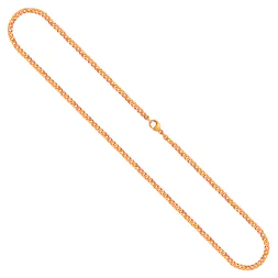 Goldkette als Panzerkette flach in Gelbgold 333 / 8K, 85 cm lang, 2,7 mm breit, Gewicht ca. 13.7 g.