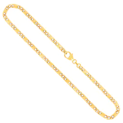Goldkette als Dollarkette in Gelbgold 585 / 14K, 40 cm lang, 3,7 mm breit, Gewicht ca. 18.6 g.
