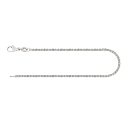 Armband als Zopfkette in Weißgold 750 / 18K, 18,5 cm lang, 1,7 mm breit, Gewicht ca. 2.8 g..