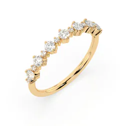 0,5 Karat Diamant Verlobungsring mit 15 Diamanten, Gelbgold 585 / 14K