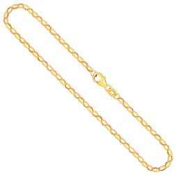 Goldkette als Erbskette in Gelbgold 375 / 9K, 36 cm lang, 2,5 mm breit, Gewicht ca. 3 g.
