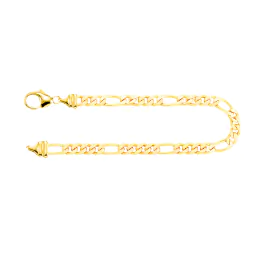 Armband als Figarokette diamantiert in Gelbgold 750 / 18K, 21 cm lang, 4,3 mm breit, Gewicht ca. 12.2 g.