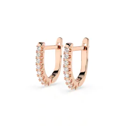 0,32 Karat Diamant Creolen, Rotgold 585 / 14 Karat