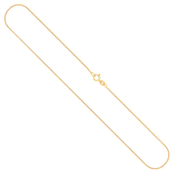 Goldkette als Schlangenkette in Gelbgold 750 / 18K, 38 cm lang, 0,8 mm breit, Gewicht ca. 2.4 g.