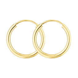 Ohrringe, Creolen, Gelbgold 750 / 18K, Außendurchmesser 20 mm, Breite 2 mm, Gewicht ca. 0.89 g