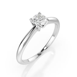 0,30 Karat Diamant Verlobungsring mit 1 Diamanten, Weißgold 585 / 14K