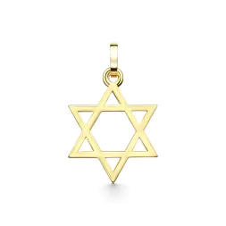 Anhänger Davidstern Gelbgold 16 mm