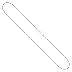 Goldkette als Bingokette in Weißgold 375 / 9K, 45 cm lang, 1,3 mm breit, Gewicht ca. 4.4 g.