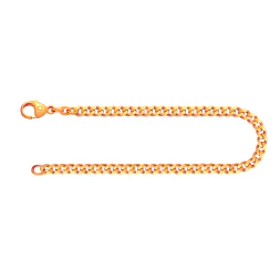 Armband als Panzerkette flach in Gelbgold 585 / 14K, 14 cm lang, 4,1 mm breit, Gewicht ca. 6 g.