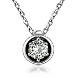 Diamantanhänger in 0,15 Karat, Weißgold 750 / 18 Karat, mit einer 750ger Goldkette in 42 cm lang, 0,9 mm breit, Gewicht ca. 1,97 g.