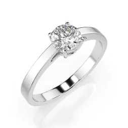0,40 Karat Diamant Verlobungsring mit 1 Diamanten, Weißgold 585 / 14K