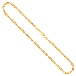 Goldkette als Singapurkette in Gelbgold 333 / 8K, 100 cm lang, 3,4 mm breit, Gewicht ca. 17.3 g.