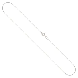 Goldkette als Ankerkette flach in Weißgold 333 / 8 Karat, 50 cm lang, 0.8 mm breit, Gewicht ca. 1 g.