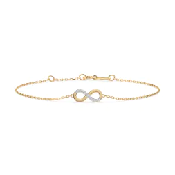 Goldarmband als Ankerkette mit 0,05 Karat Diamanten, Gelbgold 585 / 14 Karat